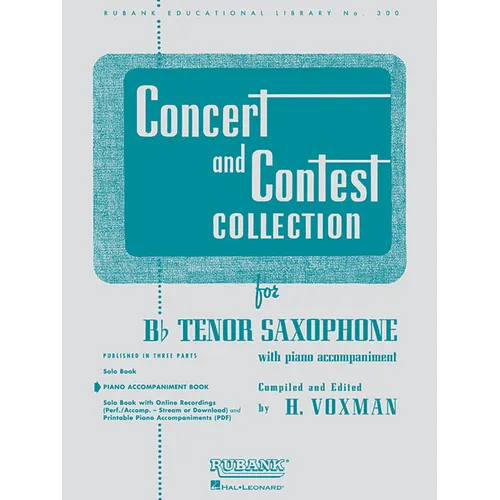 Concert and Contest Collection for BB Tenor Saxophone: Piano Accompaniment