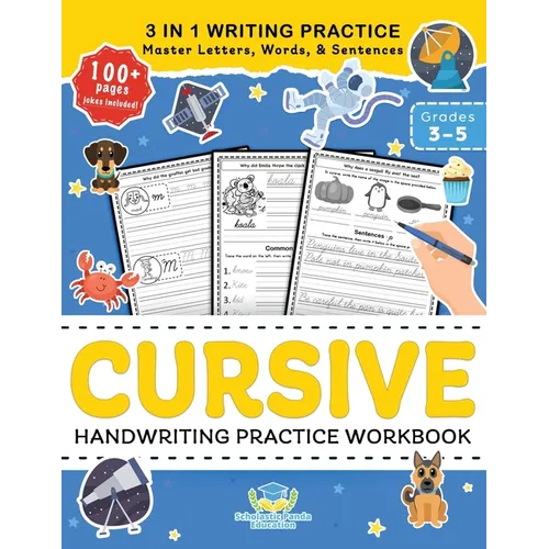 Cursive Handwriting Practice Workbook for 3rd 4th 5th Graders: Cursive Letter Tracing Book, Cursive Handwriting Workbook for Kids to Master Letters, W