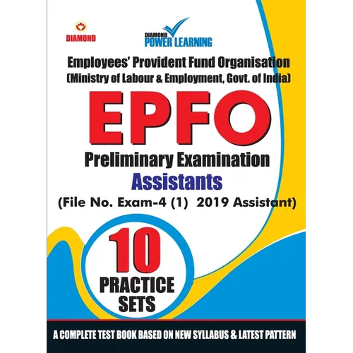 EPFO - Preliminary Examination - Assistant - 10 Practice Test Paper