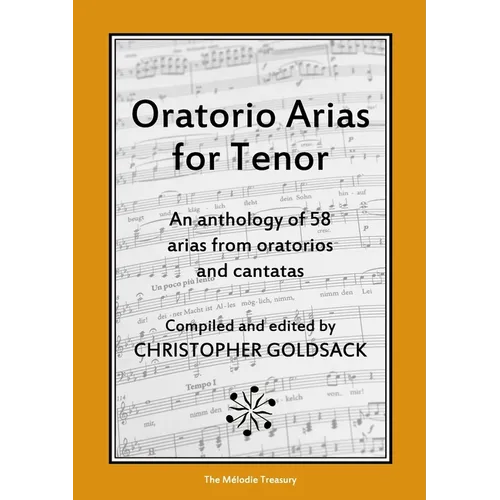 Oratorio Arias for Tenor: An anthology of 58 arias from oratorios for tenor
