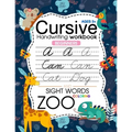 Trace Letters: Cursive Handwriting Workbook for kids beginners (Zoo): Preschool writing Workbook with Sight words for Pre K, Kinderga