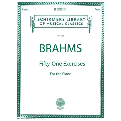 51 Exercises: Brahms - 51 Exercises Schirmer Library of Classics Volume 1600 Piano Solo
