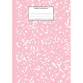 Marble Notebook A4: Pink Marble College Ruled Journal