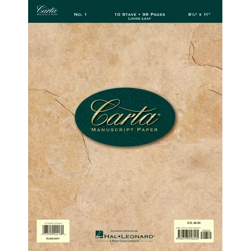 Carta Manuscript Paper No. 1 - Basic