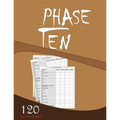 Phase Ten 120 Score sheets: Large Size (8.5 x 11 inches)