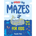 Amazing Maze Book For Kids: Outer Space, Under Water, and Jungle Themes For Kids Ages 4 - 8