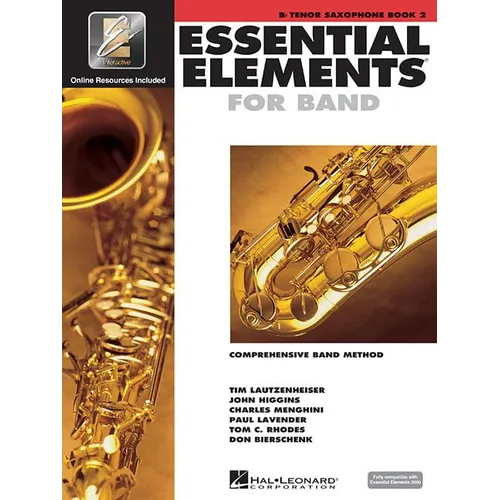 Essential Elements for Band BB Tenor Saxophone Book 2 Beginner Saxophone Method with Eei Online Resources