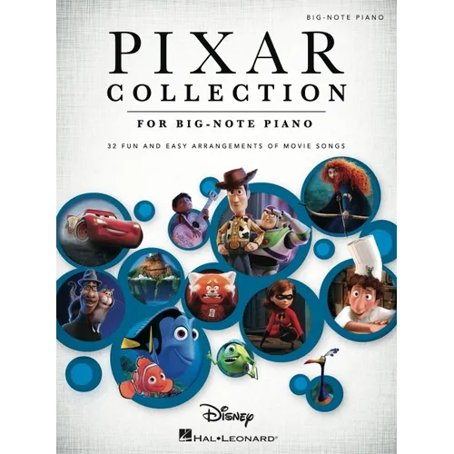 Pixar Collection: 32 Songs from Contemporary Animated Classics Arranged for Big-Note Piano with Lyrics