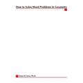 How to Solve Word Problems in Geometry