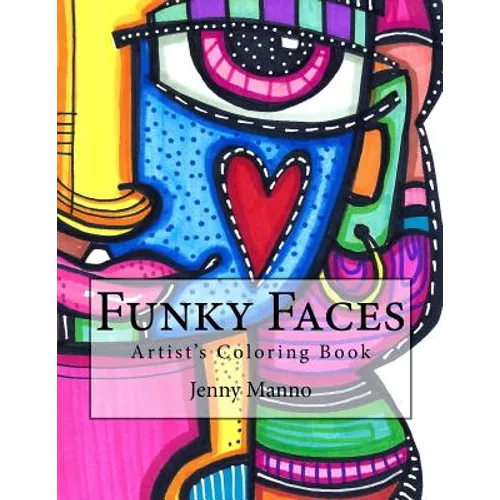 Funky Faces: Adult Coloring Book