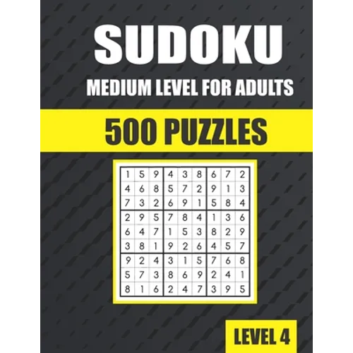 Sudoku Medium Level for Adults 500 Puzzles: sudoku puzzle books for adults