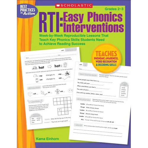 Rti: Easy Phonics Interventions: Week-By-Week Reproducible Lessons That Teach Key Phonics Skills Students Need to Achieve Reading Success