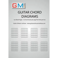 Guitar Chord Diagrams: 100 Pages - 16 chord boxes per page five frets per box