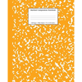Marbled Composition Notebook: Orange Marble Wide Ruled Paper Subject Book