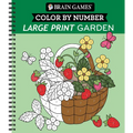 Brain Games - Color by Number - Large Print: Garden