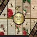 Scrapbook Paper: Musical Bees: Double Sided Craft Paper For Card Making, Origami & DIY Projects Decorative Scrapbooking Paper