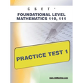 Cset Foundational Level Mathematics 110, 111 Practice Test 1