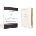 Biblia Católica, Regalos Y Ceremonias, Piel Reciclada, Blanco, Comfort Print