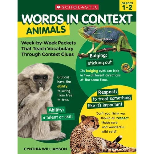 Words in Context: Animals: Week-By-Week Packets That Teach Vocabulary Through Context Clues