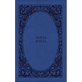 Rvr60, Santa Biblia, Tierra Santa, Letra Grande, Leathersoft, Azul, Con Cierre, Palabras de Jesús En Rojo, Comfort Print