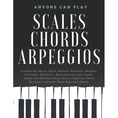 Essential Piano Scales, Chords & Arpeggios Guide - Complete Collection: 3 levels in 1 (Beginner to Advanced): Fingering, Keyboard illustration, Chord