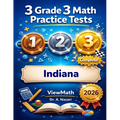 3 Indiana ILEARN Grade 3 Math Practice Tests: Full-Length Test Prep with Detailed Answer Explanations