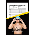 Powered By Chlorine Competitive Swimmer Daily Swim Training Log: Mens and Boys Elite Swimming Logbook Training Tracker