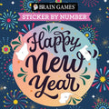 Brain Games - Sticker by Number Compact Edition: Happy New Year 7x7 Inches Travel Size Activity Book for Adults & Kids 7+