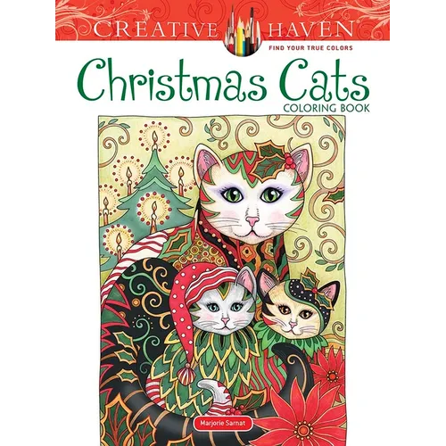 Creative Haven Christmas Cats Coloring Book