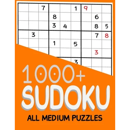 1000+ Sudoku All Medium Puzzles: Sudoku medium book, puzzles for adults 1000+