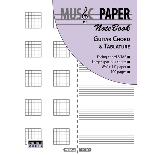 MUSIC PAPER NoteBook - Guitar Chord & Tablature