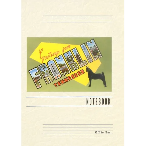 Vintage Lined Notebook Greetings from Franklin, Tennessee