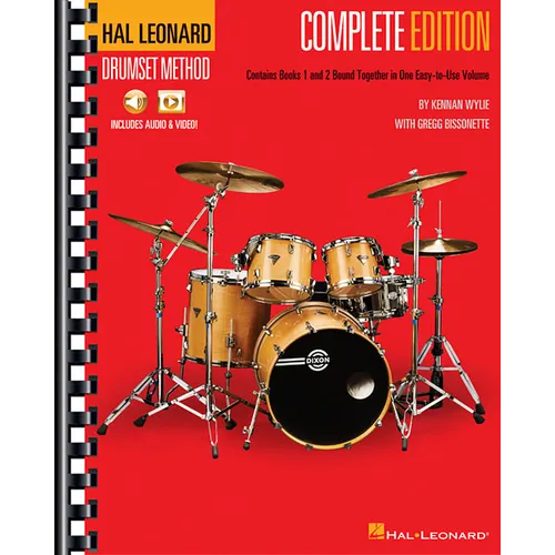 Drumset Method - Complete Edition of Drum Lessons for Beginners - Includes Two Drum Books, Audio & Video - Hal Leonard