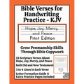 Bible Verses for Handwriting Practice - KJV: Hope, Joy, Mercy and Peace Print Edition