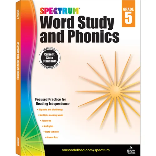 Spectrum Word Study and Phonics, Grade 5: Volume 84