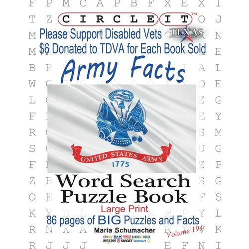 Circle It, Army Facts, Word Search, Puzzle Book