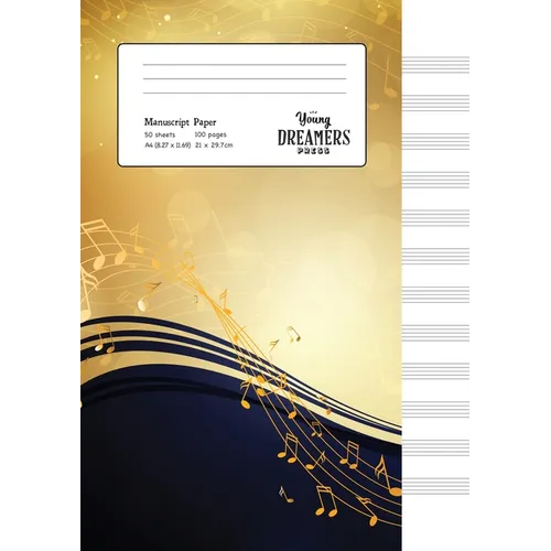 Manuscript Paper: Yellow Notes A4 Blank Sheet Music Notebook