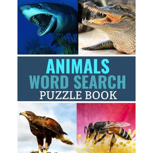 Animals Word Search Puzzle Book: 40 Large Print Challenging Puzzles - Gift for Summer & Vacations