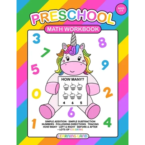 Preschool Math Workbook: For Toddlers Ages 2-4: Beginner Math Preschool Learning Book with Number Tracing, Simple addition and subtraction. Fun
