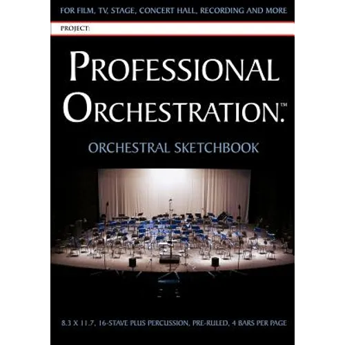 Professional Orchestration 16-Stave Ruled Orchestral Sketchbook