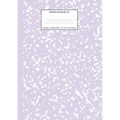 Marble Notebook A4: Lilac Purple College Ruled Journal