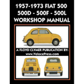 1957-1973 Fiat 500 - 500d - 500f - 500l Factory Workshop Manual Also Applicable to the 1970-1977 Autobianchi Giardiniera