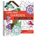 Large Print Easy Color & Frame - Garden (Stress Free Coloring Book)