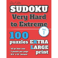 David Karn Sudoku - Very Hard to Extreme Vol 1: 100 Puzzles, Extra Large Print, 42 pt font size, 1 puzzle per page