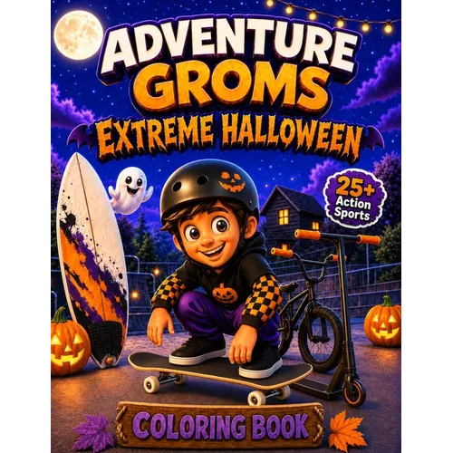 Extreme Halloween Coloring Book: 25+ Action Sports With a Spooky Twist!