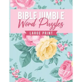 Bible Jumble Word Puzzles Large Print: Floral Biblical Inspirational Brain Teaser Scramble Game Trivia Exercise Book Christian Gift