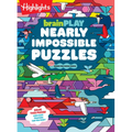 Brainplay Nearly Impossible Puzzles: Highlights Puzzle Book for Kids with Super Hard Brain Teasers, Logic Games, Hidden Objects and Wordplay for Puzzl