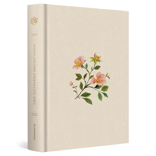 ESV Single Column Journaling Bible (Cloth Over Board, Rosehip Design)