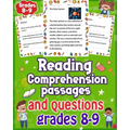 Reading Comprehension Passages and Questions Grades 8-9: Enhance Learning with Comprehensive Reading Comprehension Passages and Questions - Grades 8-9