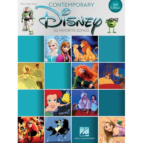 Contemporary Disney: 50 Favorite Songs - Disney Piano Book for Piano, Guitar, Vocal - Outstanding Sheet Music Book Collection - Vocal, Guitar, and Pia